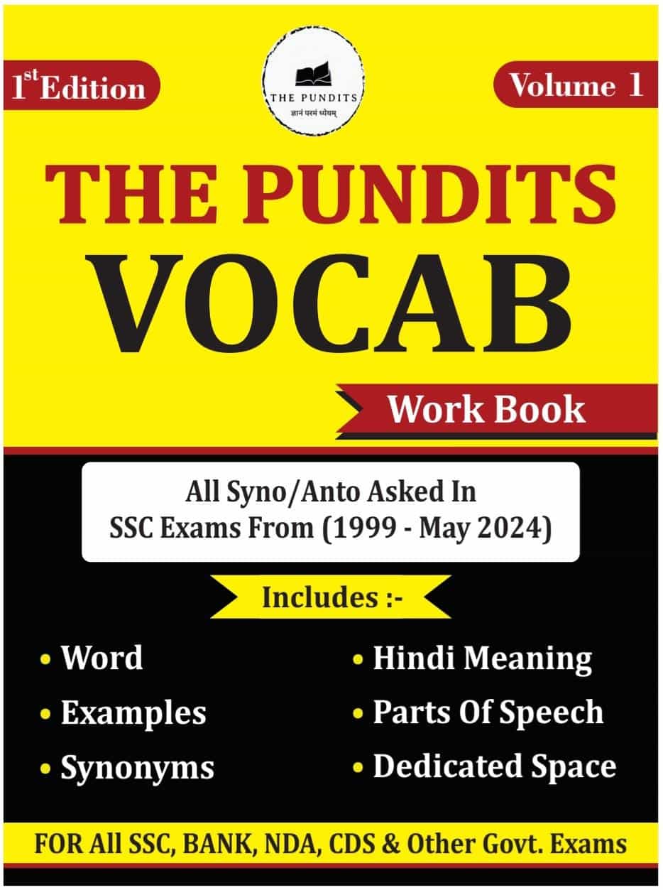 The Pundits Vocab Work Book for All SSC Exams [1st Edition - 2024]