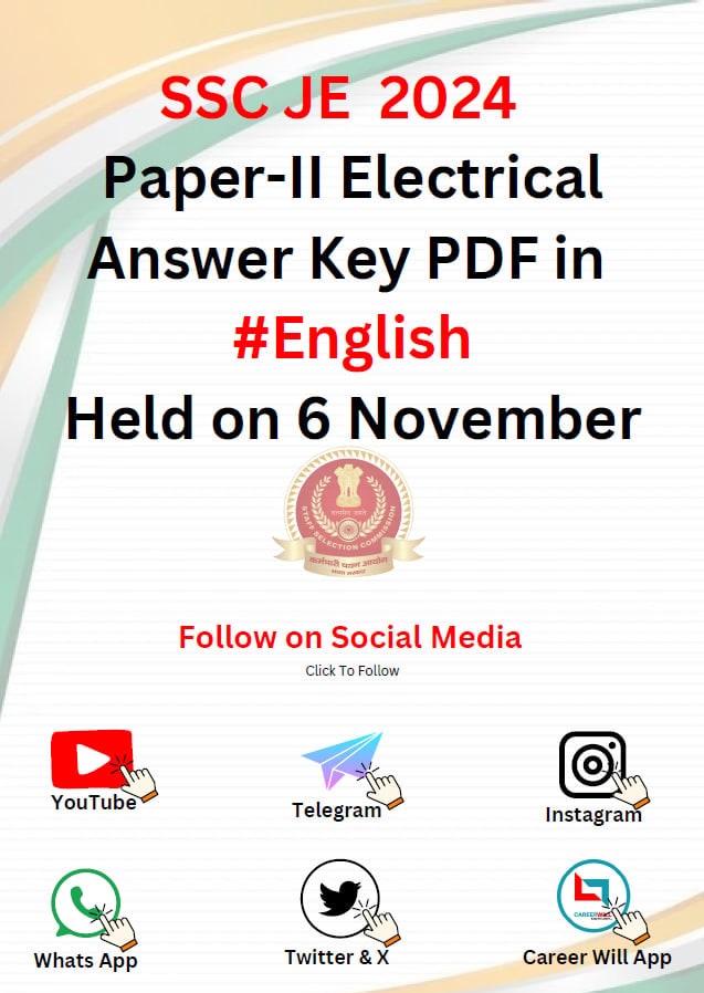SSC JE 2024 Paper-II Electrical Answer Key in English