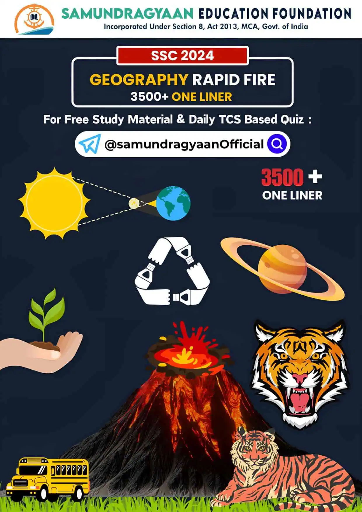 Geography Rapid Fire 3500+ One Liner - Samundragyaan