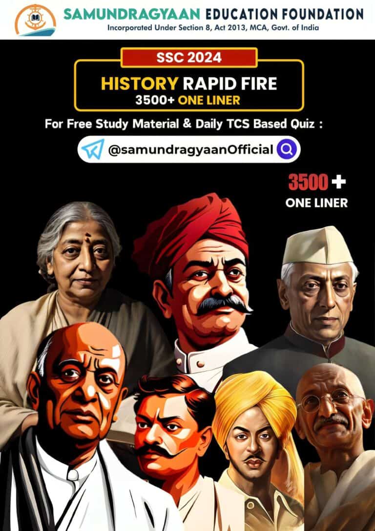 History Rapid Fire 3500+ One Liner - Samundragyaan