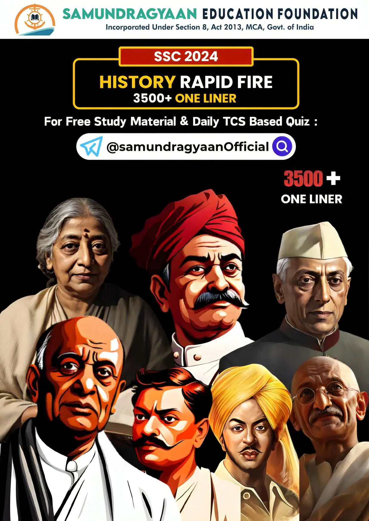 History Rapid Fire 3500+ One Liner - Samundragyaan