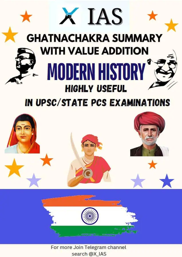MODERN HISTORY GhatnaChakra Summary by X-IAS [English Medium]