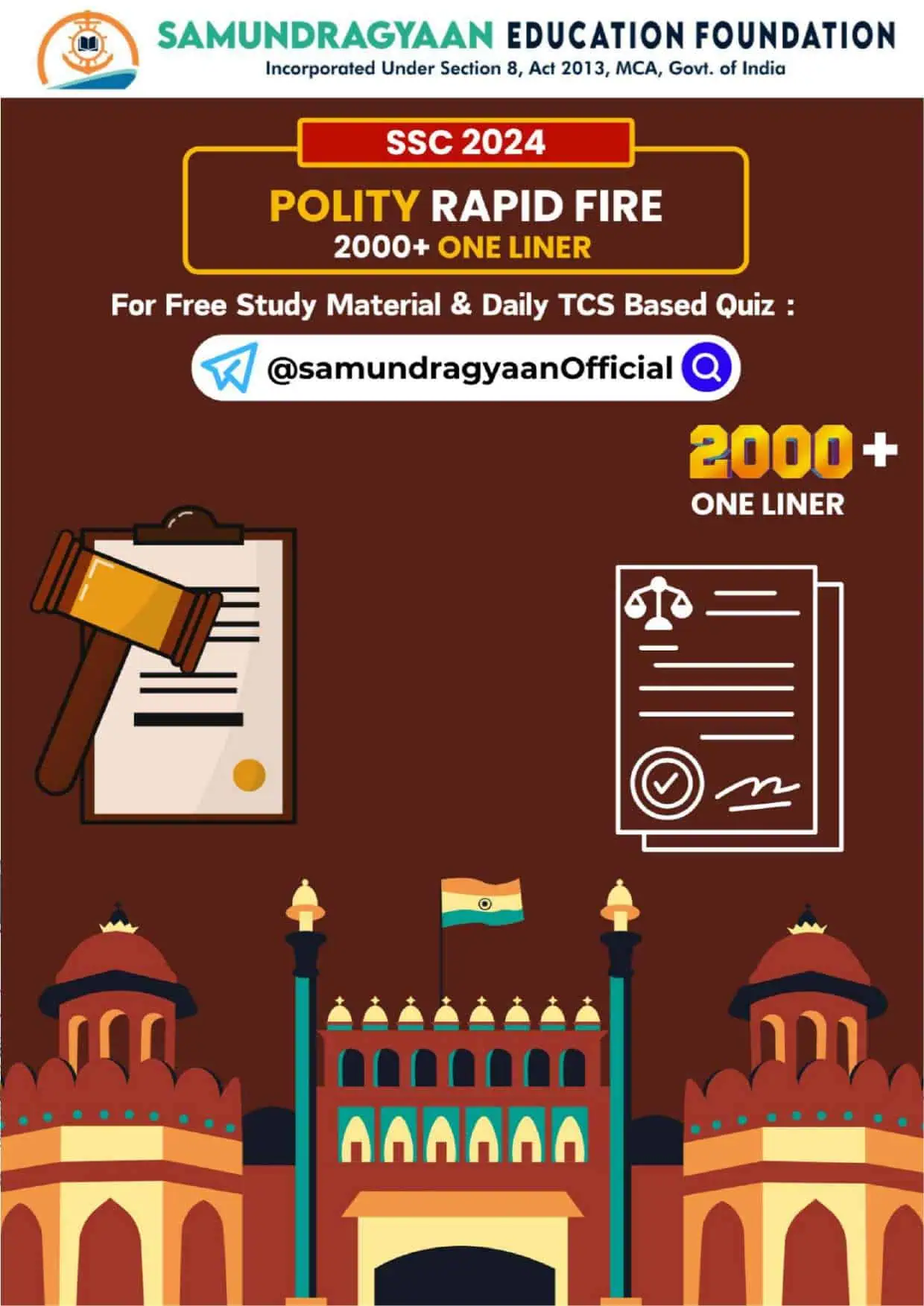 Polity Rapid Fire 2000+ One Liner - Samundragyaan