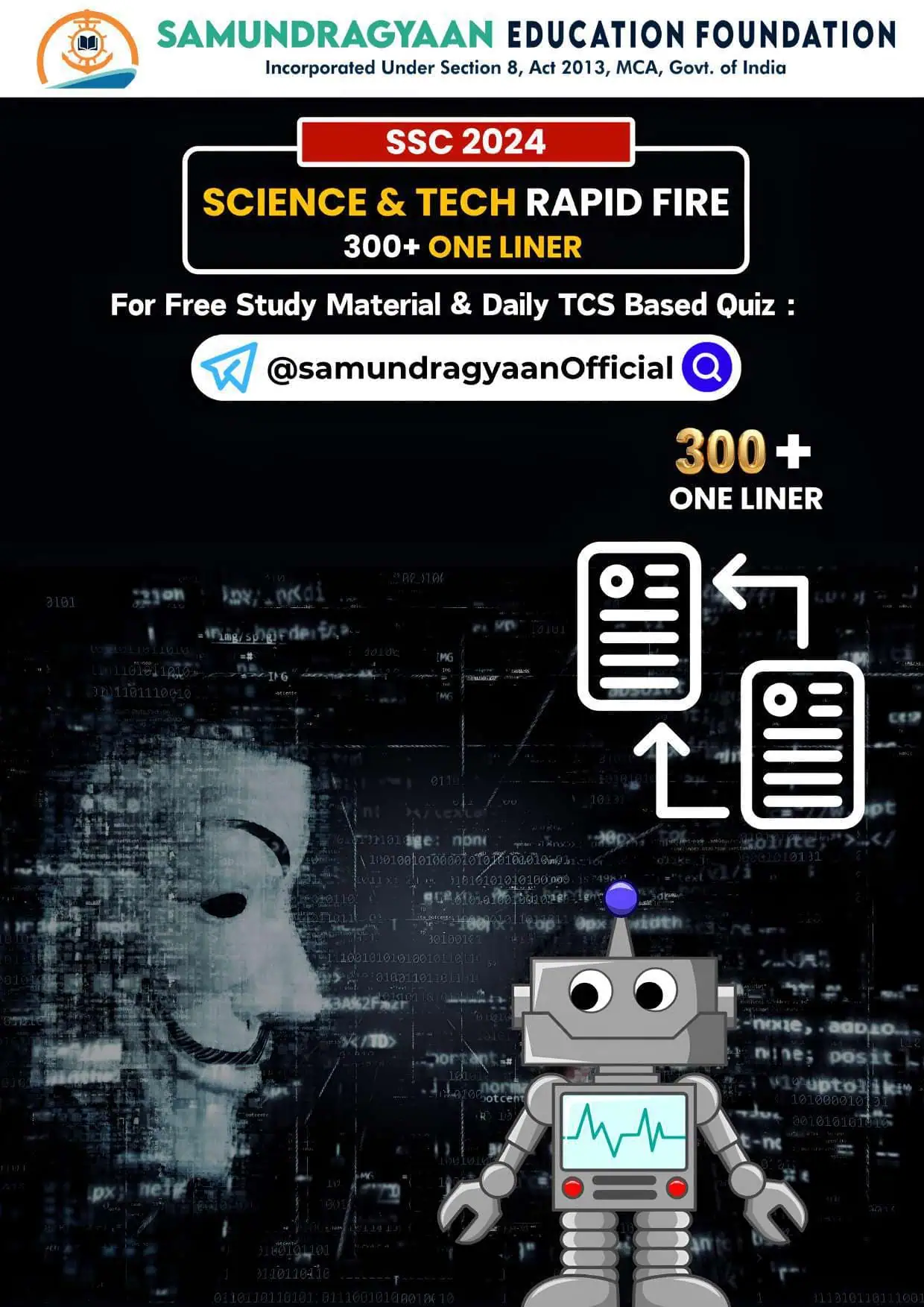 Science & Technology Rapid Fire 300+ One Liner - Samundragyaan