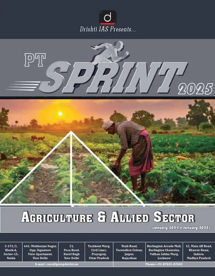 Agriculture & Allied Sector - PT Sprint 2025 by Drishti IAS