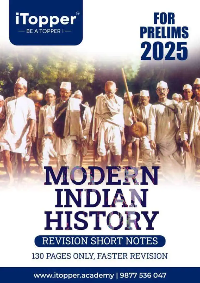 iTopper Modern Indian History Notes 2025 [English Medium]