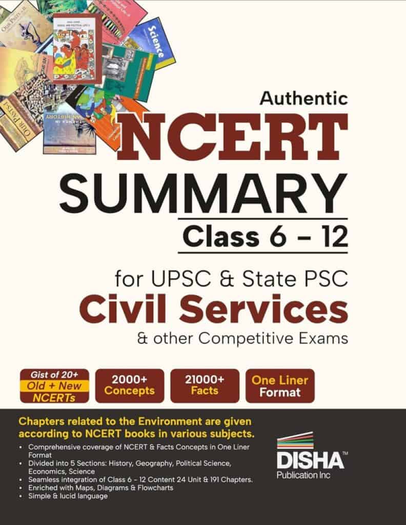 Disha Authentic NCERT Summary (Class 6 to 12) for UPSC - 2024 Edition [English Medium]